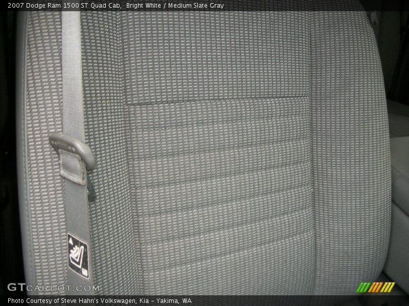 Bright White / Medium Slate Gray 2007 Dodge Ram 1500 ST Quad Cab