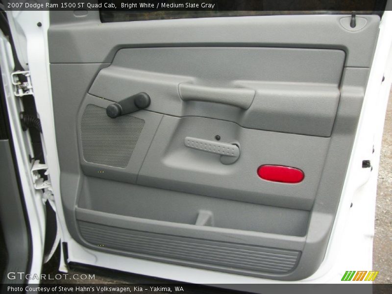Bright White / Medium Slate Gray 2007 Dodge Ram 1500 ST Quad Cab
