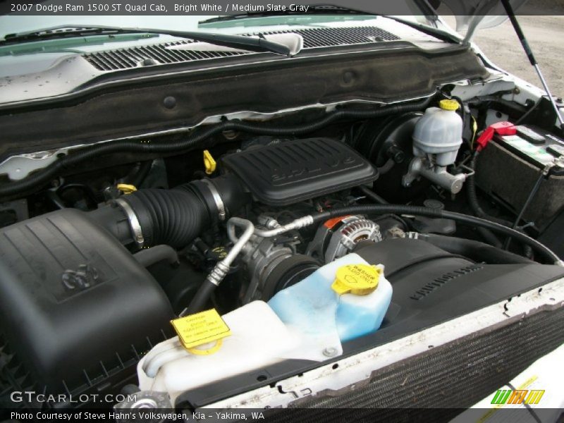 Bright White / Medium Slate Gray 2007 Dodge Ram 1500 ST Quad Cab