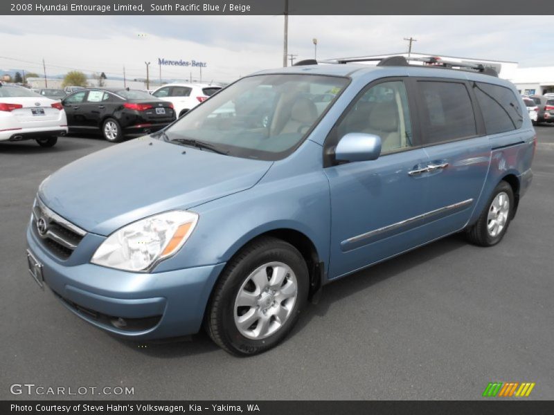 South Pacific Blue / Beige 2008 Hyundai Entourage Limited