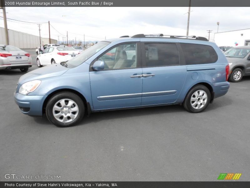 South Pacific Blue / Beige 2008 Hyundai Entourage Limited