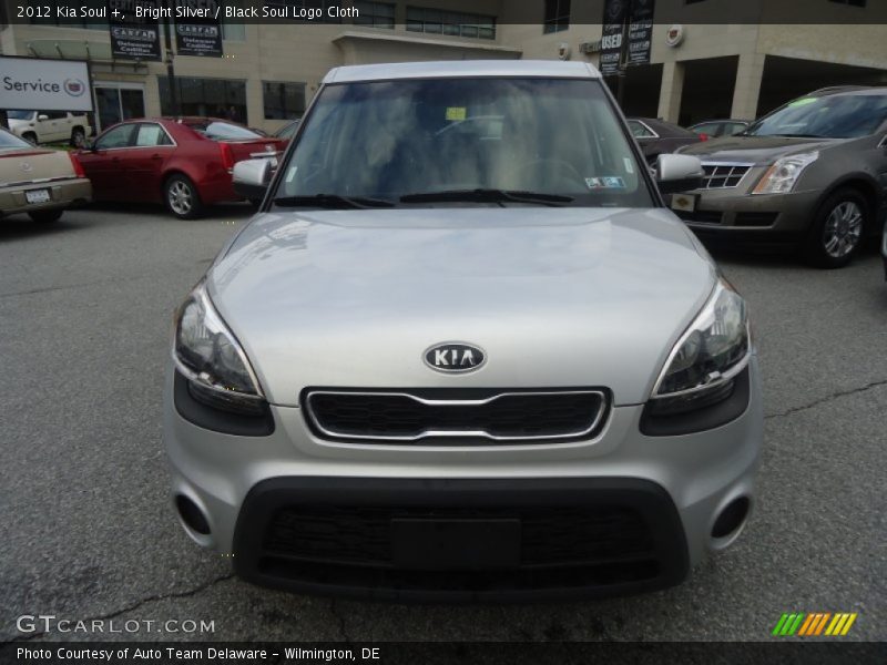 Bright Silver / Black Soul Logo Cloth 2012 Kia Soul +