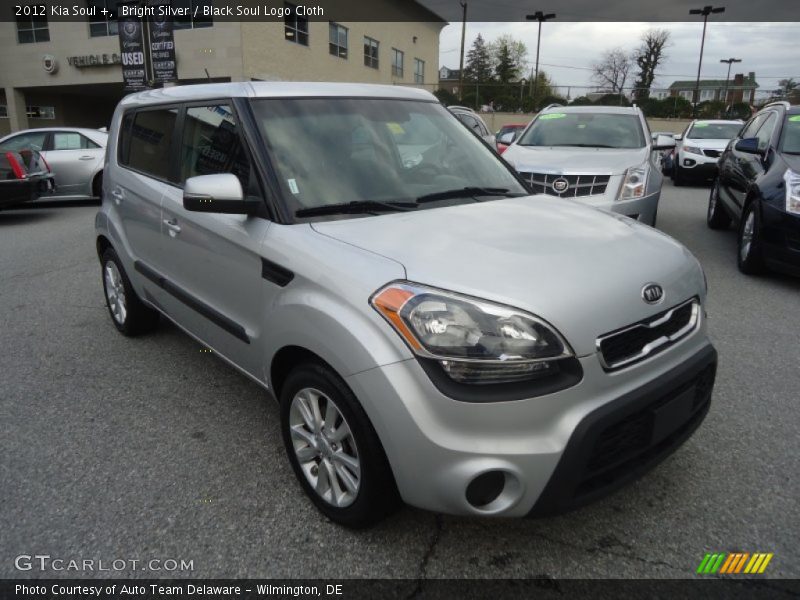 Bright Silver / Black Soul Logo Cloth 2012 Kia Soul +