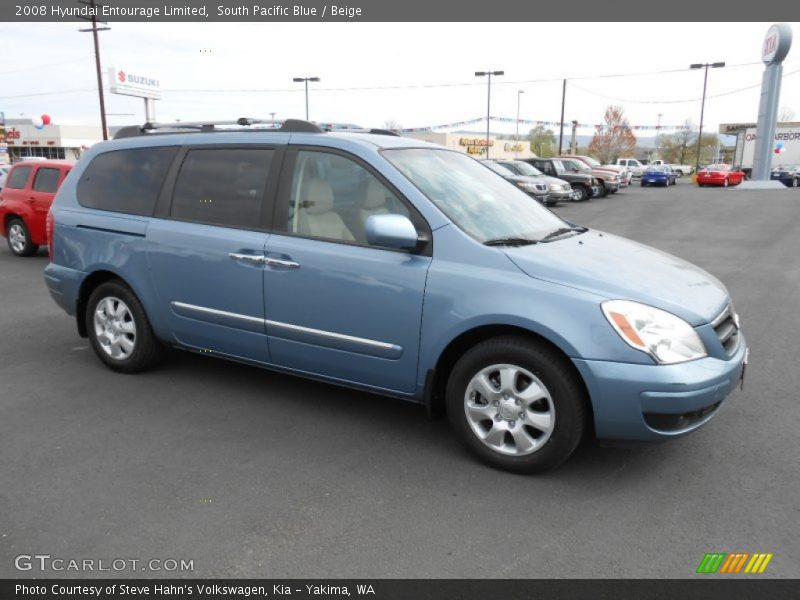 South Pacific Blue / Beige 2008 Hyundai Entourage Limited