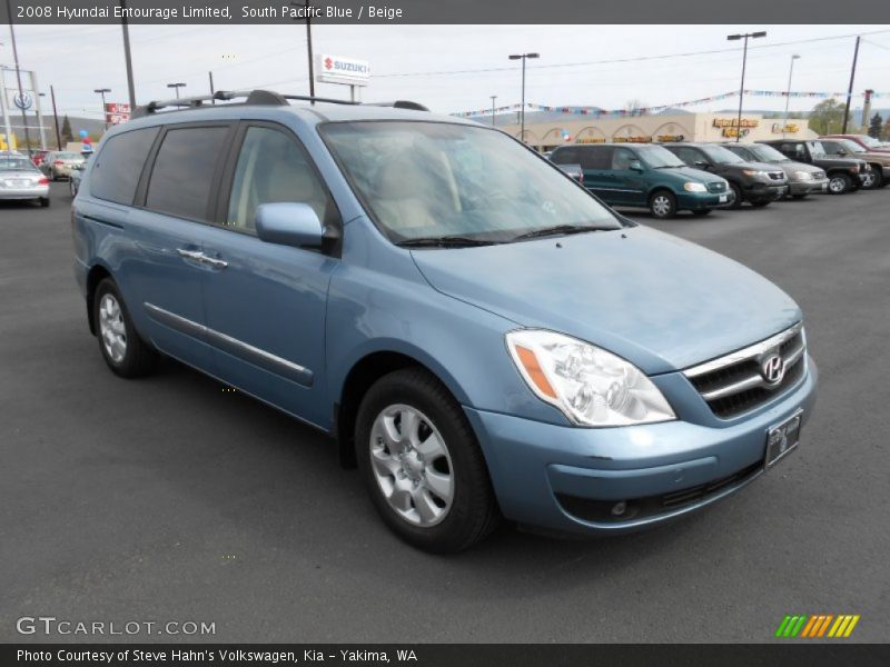 South Pacific Blue / Beige 2008 Hyundai Entourage Limited