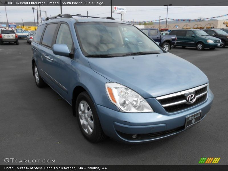 South Pacific Blue / Beige 2008 Hyundai Entourage Limited