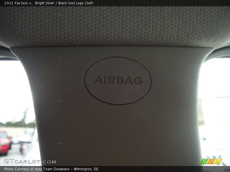 Bright Silver / Black Soul Logo Cloth 2012 Kia Soul +