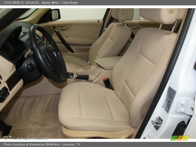Front Seat of 2009 X3 xDrive30i