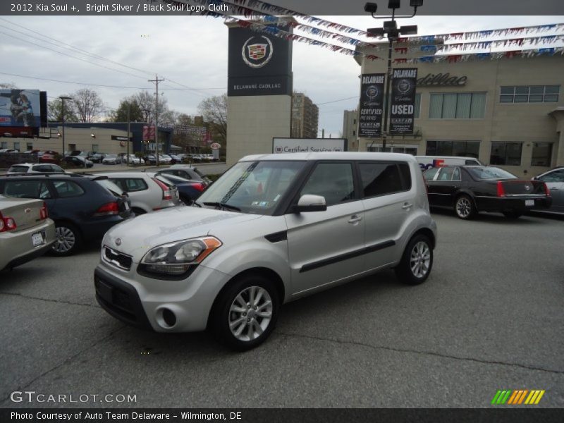 Bright Silver / Black Soul Logo Cloth 2012 Kia Soul +