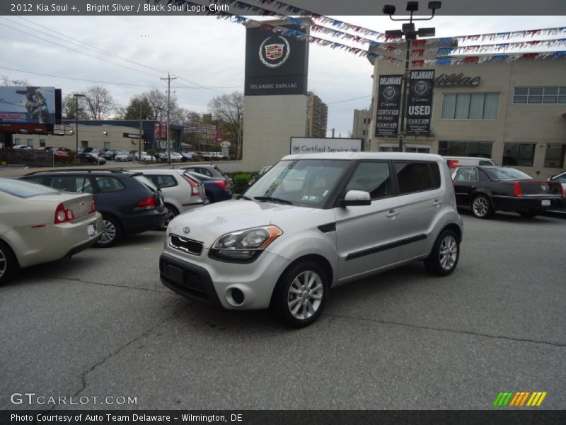 Bright Silver / Black Soul Logo Cloth 2012 Kia Soul +