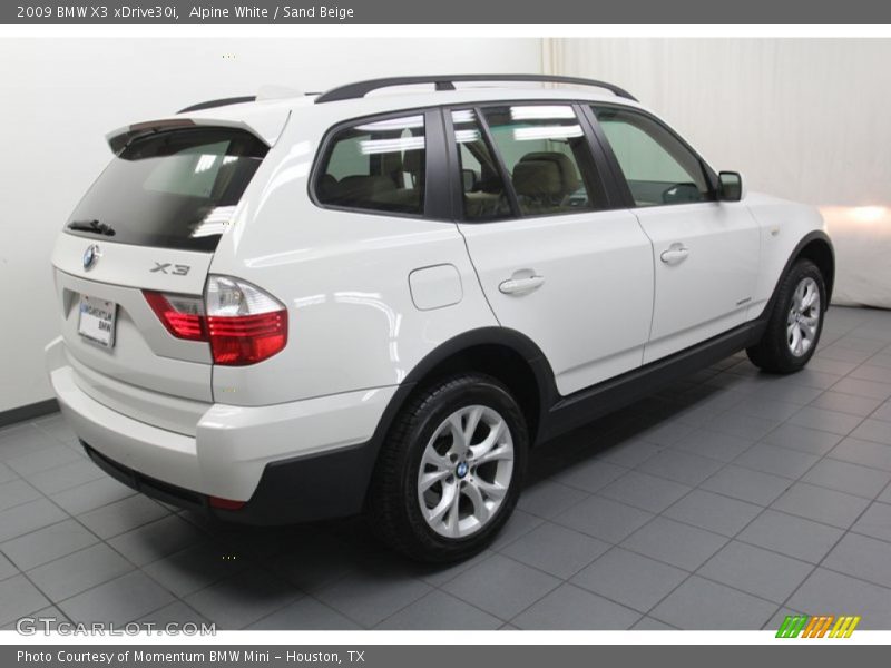 Alpine White / Sand Beige 2009 BMW X3 xDrive30i