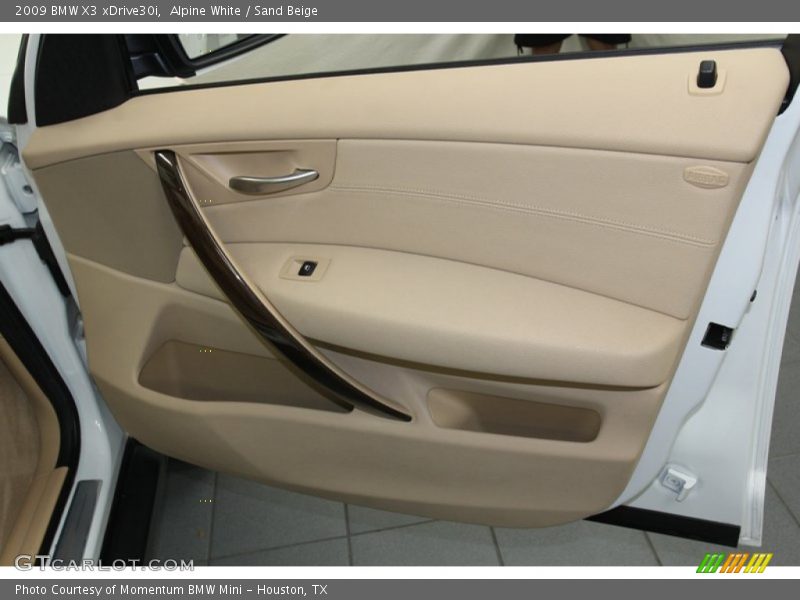 Alpine White / Sand Beige 2009 BMW X3 xDrive30i