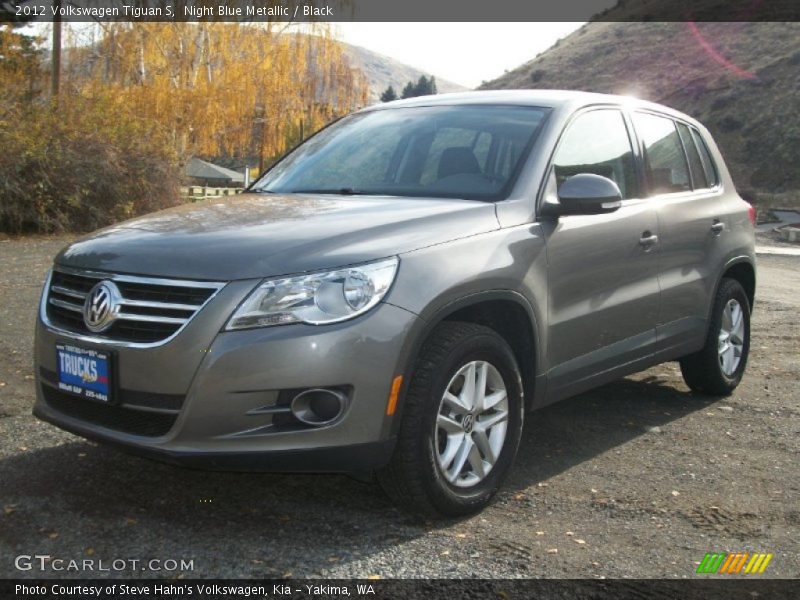 Night Blue Metallic / Black 2012 Volkswagen Tiguan S