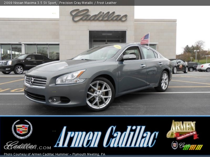 Precision Gray Metallic / Frost Leather 2009 Nissan Maxima 3.5 SV Sport