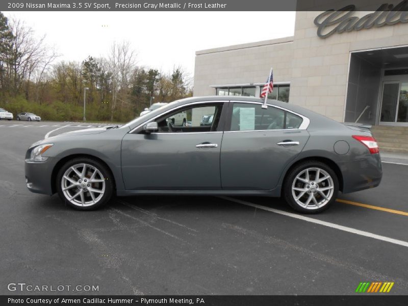 Precision Gray Metallic / Frost Leather 2009 Nissan Maxima 3.5 SV Sport