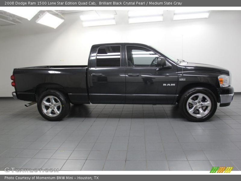Brilliant Black Crystal Pearl / Medium Slate Gray 2008 Dodge Ram 1500 Lone Star Edition Quad Cab