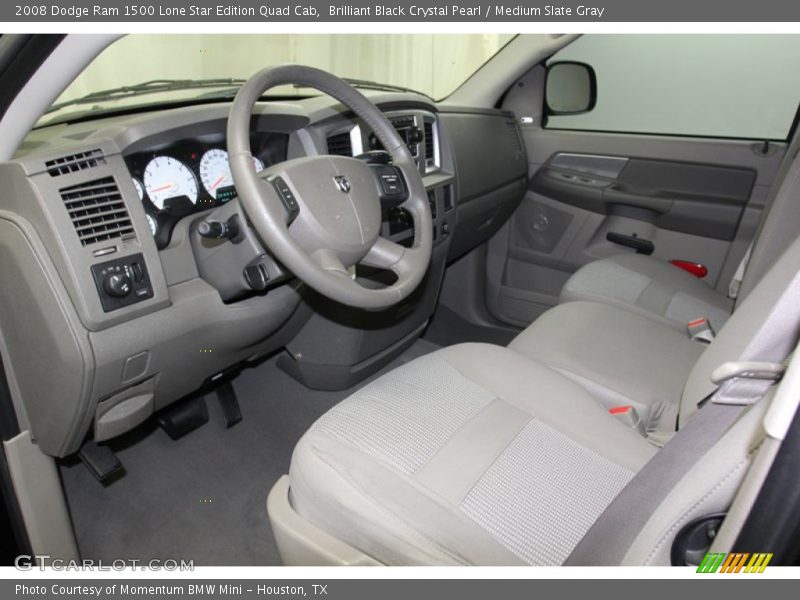 Brilliant Black Crystal Pearl / Medium Slate Gray 2008 Dodge Ram 1500 Lone Star Edition Quad Cab
