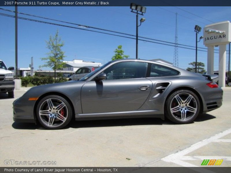 Meteor Grey Metallic / Black 2007 Porsche 911 Turbo Coupe