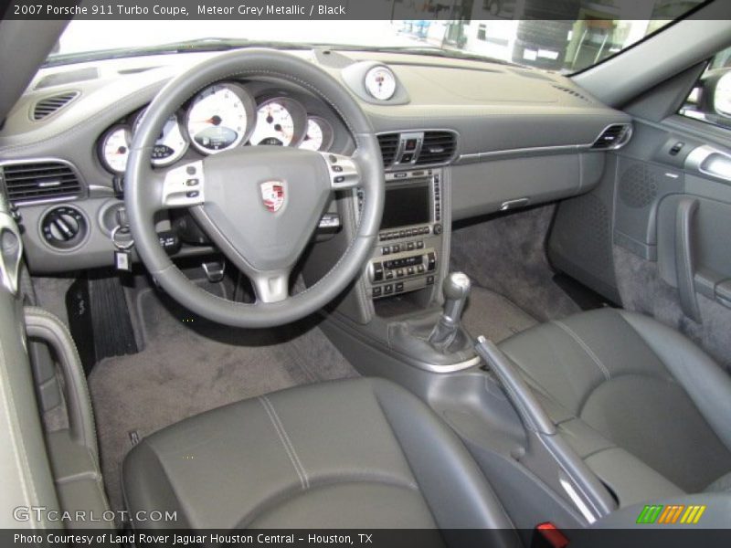 Meteor Grey Metallic / Black 2007 Porsche 911 Turbo Coupe