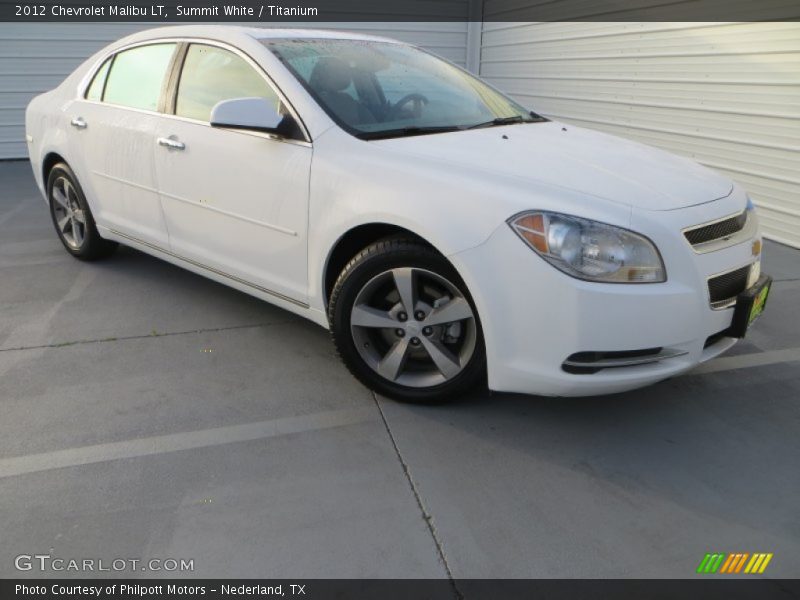 Summit White / Titanium 2012 Chevrolet Malibu LT
