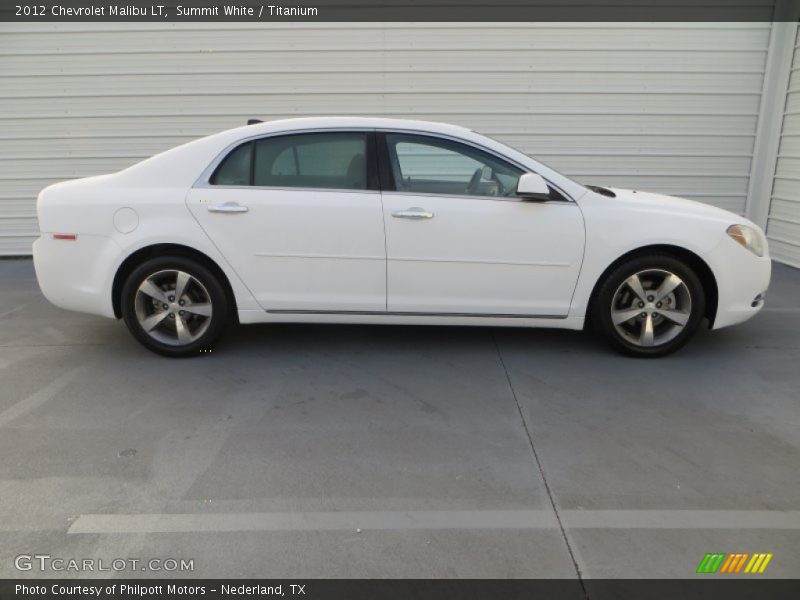 Summit White / Titanium 2012 Chevrolet Malibu LT