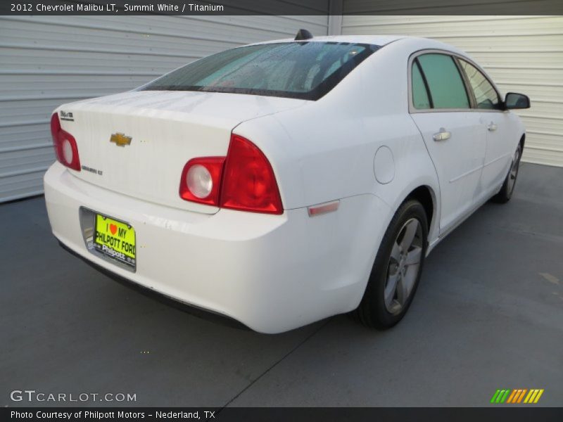 Summit White / Titanium 2012 Chevrolet Malibu LT