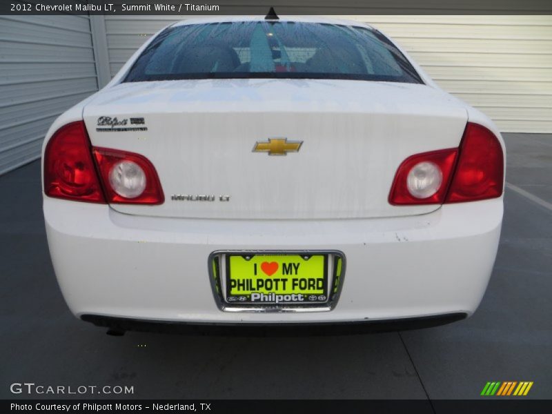 Summit White / Titanium 2012 Chevrolet Malibu LT