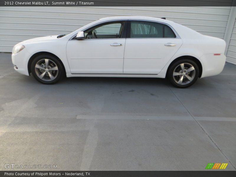 Summit White / Titanium 2012 Chevrolet Malibu LT