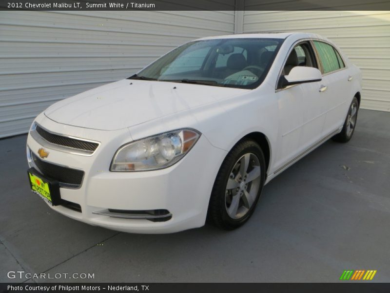 Summit White / Titanium 2012 Chevrolet Malibu LT