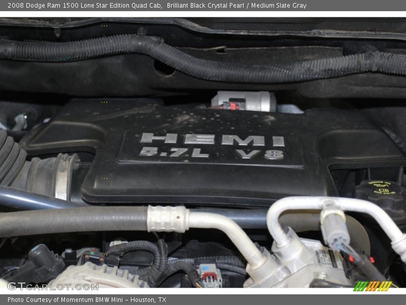 Brilliant Black Crystal Pearl / Medium Slate Gray 2008 Dodge Ram 1500 Lone Star Edition Quad Cab
