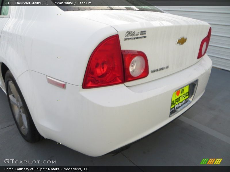 Summit White / Titanium 2012 Chevrolet Malibu LT