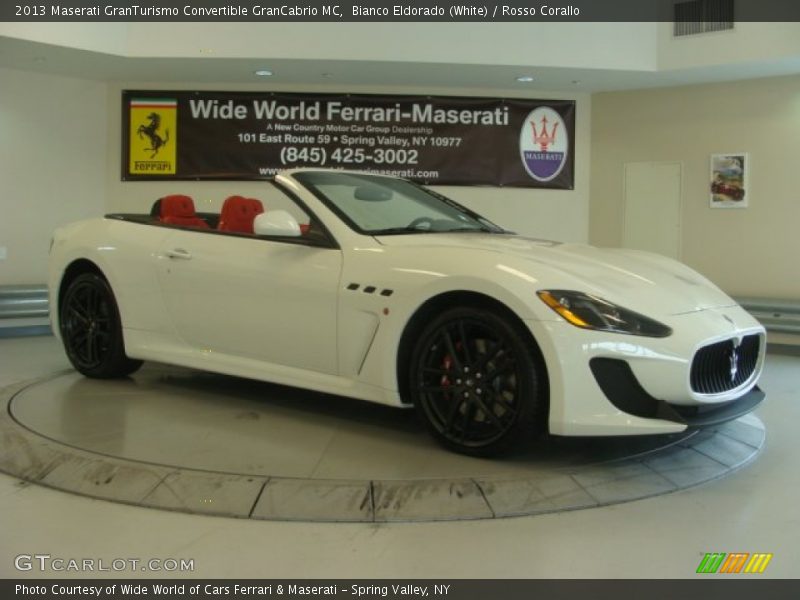 Bianco Eldorado (White) / Rosso Corallo 2013 Maserati GranTurismo Convertible GranCabrio MC