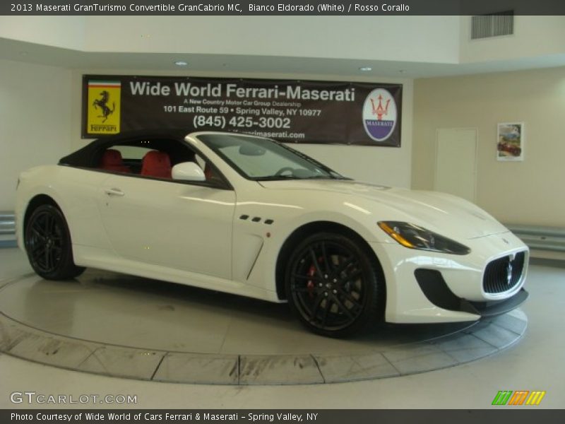Bianco Eldorado (White) / Rosso Corallo 2013 Maserati GranTurismo Convertible GranCabrio MC