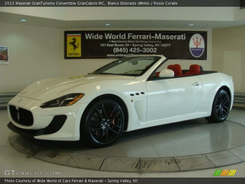 Bianco Eldorado (White) / Rosso Corallo 2013 Maserati GranTurismo Convertible GranCabrio MC