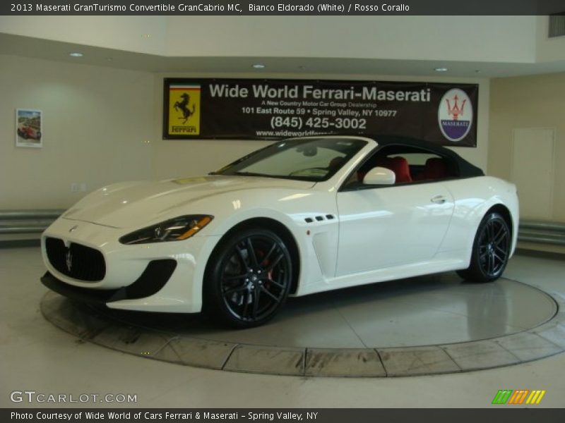 Bianco Eldorado (White) / Rosso Corallo 2013 Maserati GranTurismo Convertible GranCabrio MC