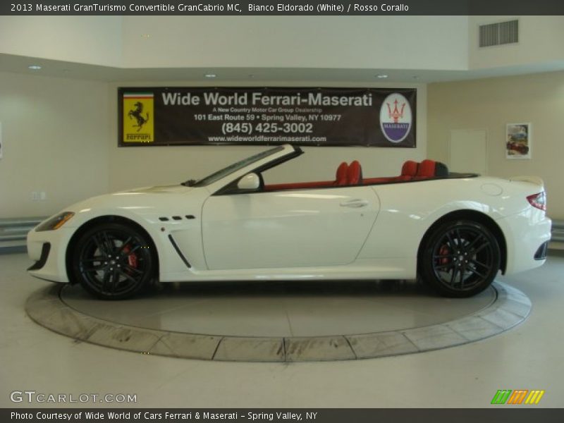 Bianco Eldorado (White) / Rosso Corallo 2013 Maserati GranTurismo Convertible GranCabrio MC
