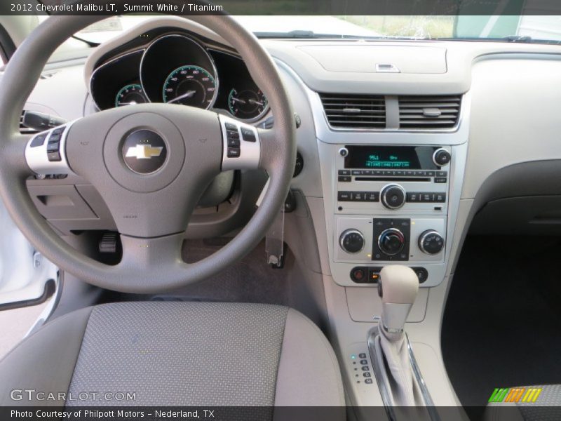 Summit White / Titanium 2012 Chevrolet Malibu LT