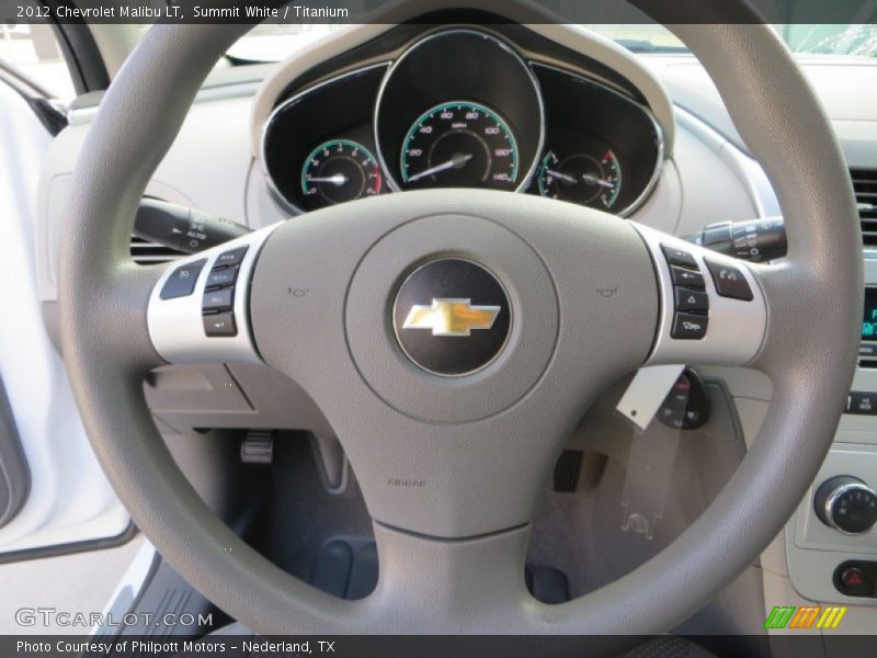 Summit White / Titanium 2012 Chevrolet Malibu LT