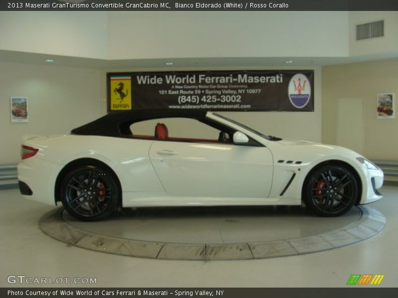 Bianco Eldorado (White) / Rosso Corallo 2013 Maserati GranTurismo Convertible GranCabrio MC