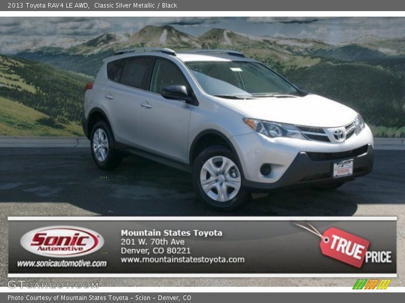 Classic Silver Metallic / Black 2013 Toyota RAV4 LE AWD