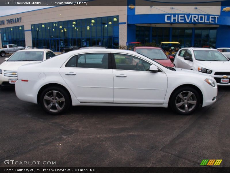 Summit White / Ebony 2012 Chevrolet Malibu LT