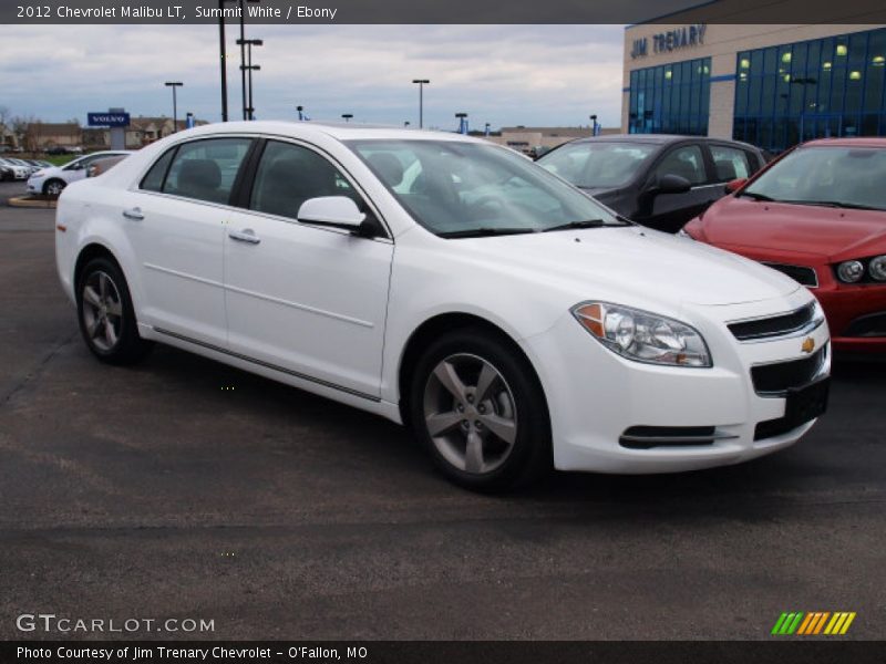 Summit White / Ebony 2012 Chevrolet Malibu LT