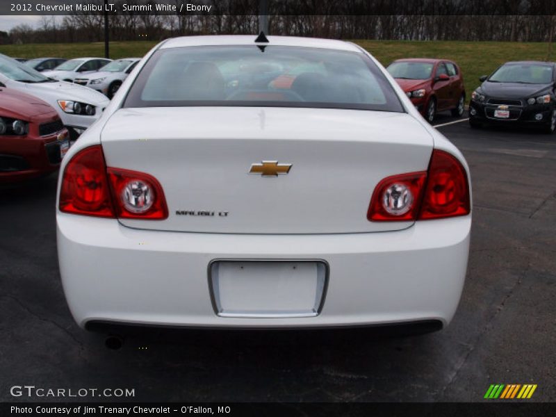 Summit White / Ebony 2012 Chevrolet Malibu LT