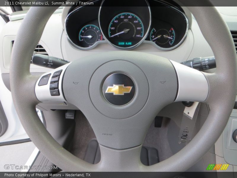 Summit White / Titanium 2011 Chevrolet Malibu LS