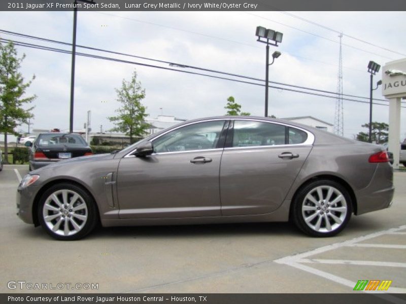 Lunar Grey Metallic / Ivory White/Oyster Grey 2011 Jaguar XF Premium Sport Sedan