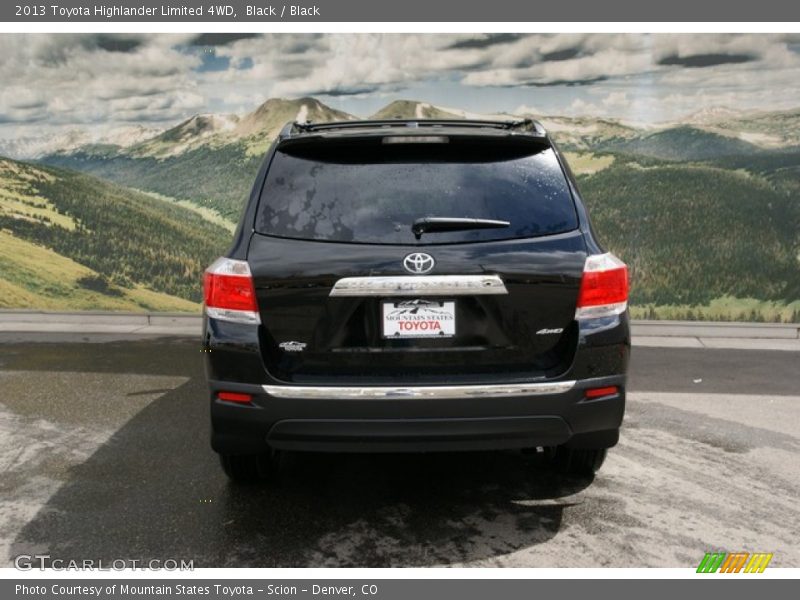 Black / Black 2013 Toyota Highlander Limited 4WD