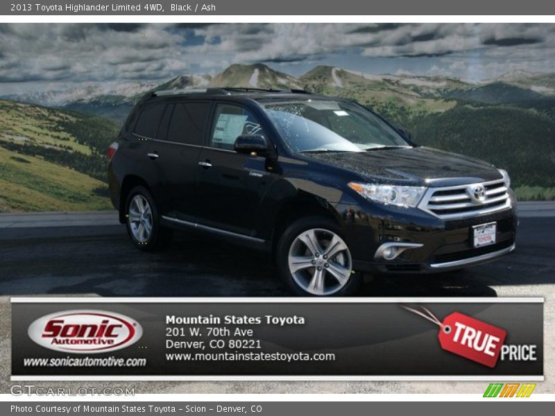 Black / Ash 2013 Toyota Highlander Limited 4WD