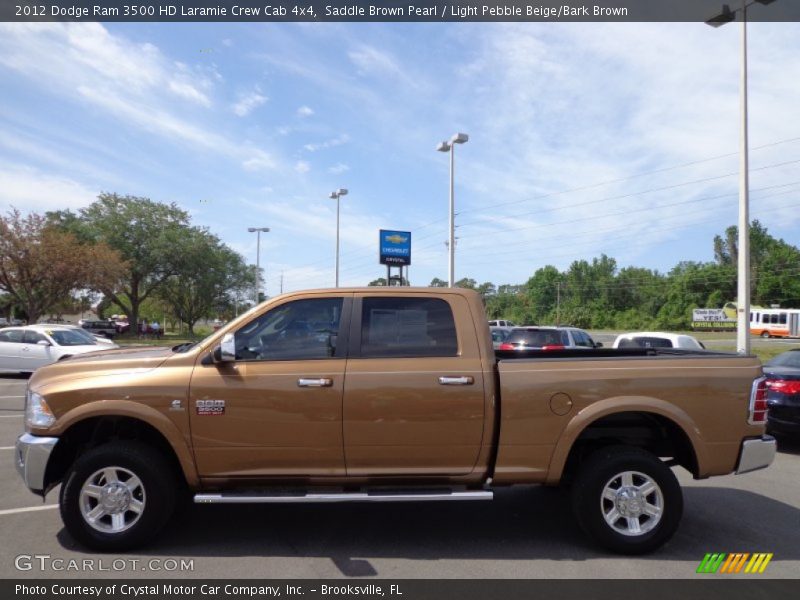 Saddle Brown Pearl / Light Pebble Beige/Bark Brown 2012 Dodge Ram 3500 HD Laramie Crew Cab 4x4
