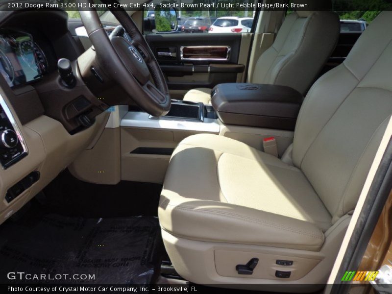 Saddle Brown Pearl / Light Pebble Beige/Bark Brown 2012 Dodge Ram 3500 HD Laramie Crew Cab 4x4