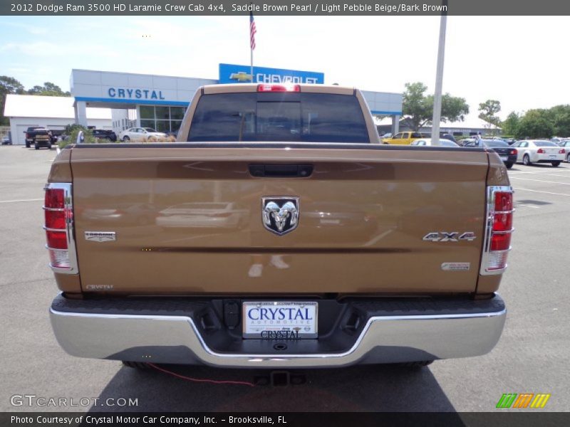 Saddle Brown Pearl / Light Pebble Beige/Bark Brown 2012 Dodge Ram 3500 HD Laramie Crew Cab 4x4